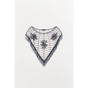ZARA CAPE WITH BEADED EMBROIDERY
